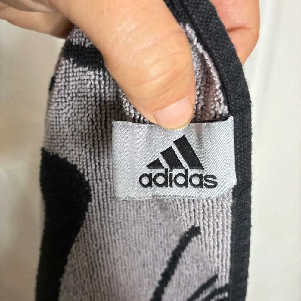 🐼 3/$25 Large Adidas Black Sport Towel with Abstract Design